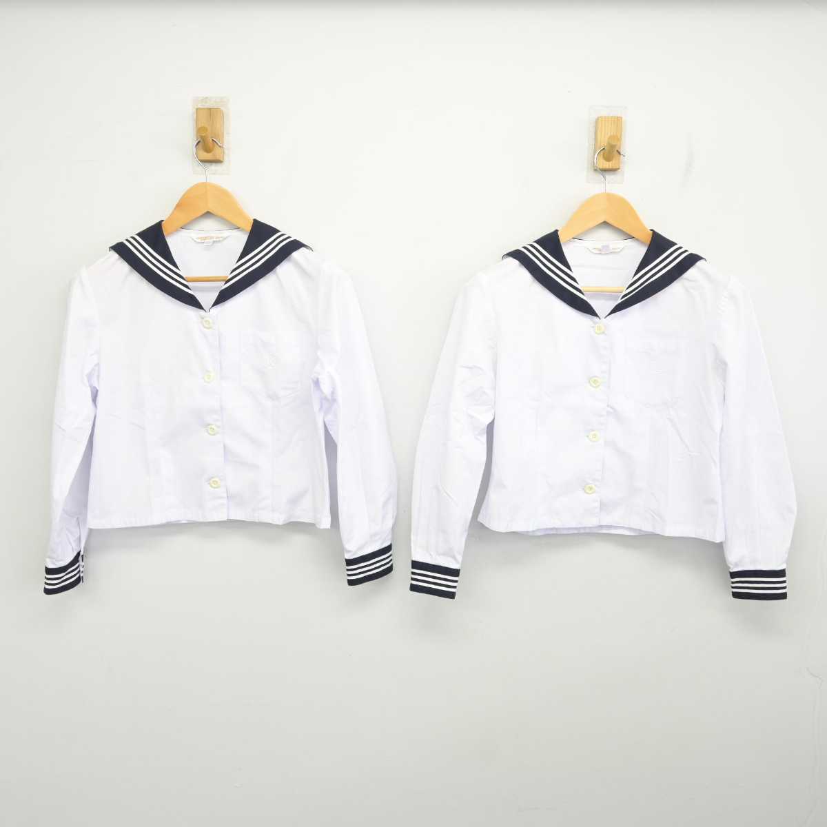 【中古】兵庫県 芦屋学園高等学校 女子制服 2点 (セーラー服) sf075437