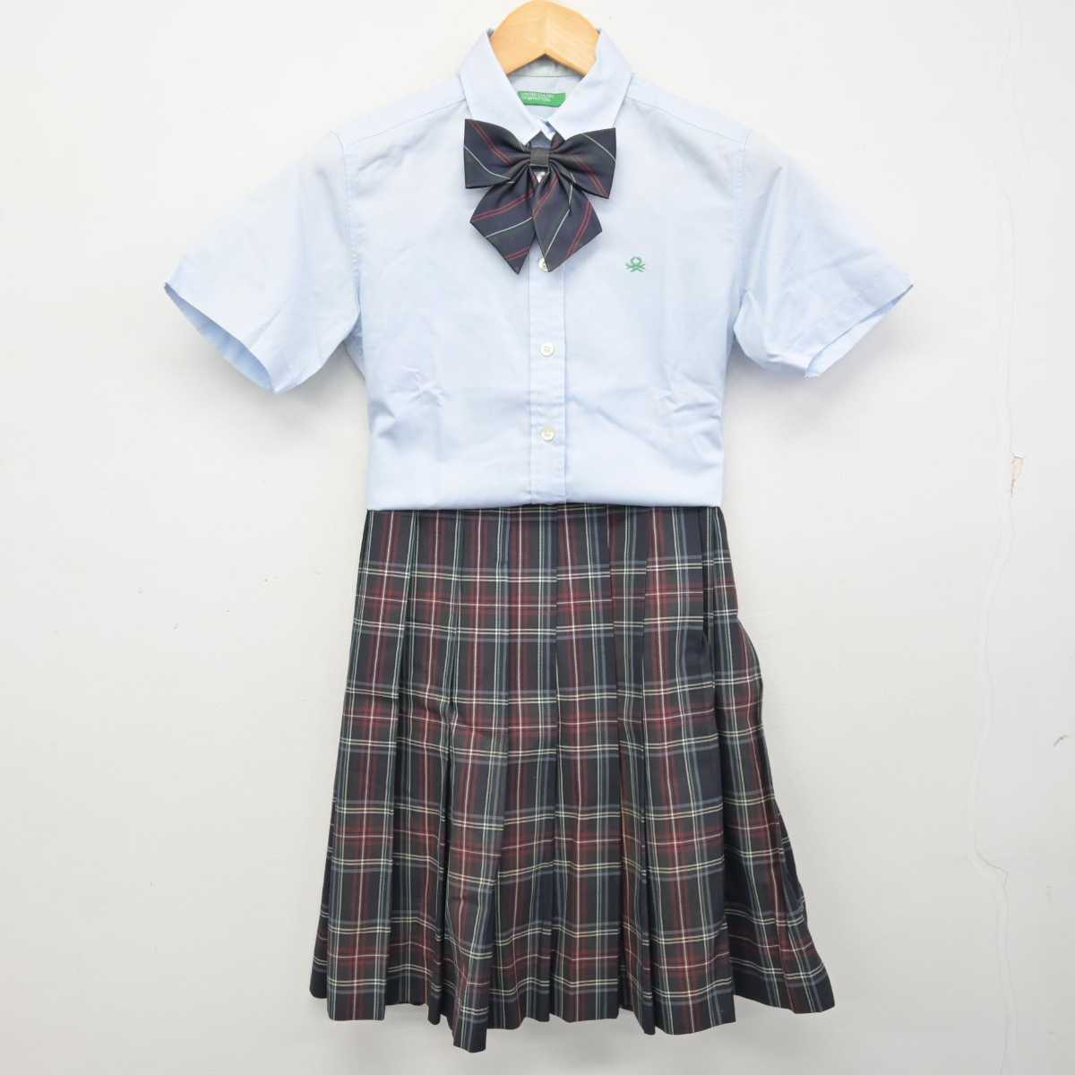 【中古】大阪府 大阪学園 大阪高等学校 女子制服 4点 (シャツ・スカート) sf075468