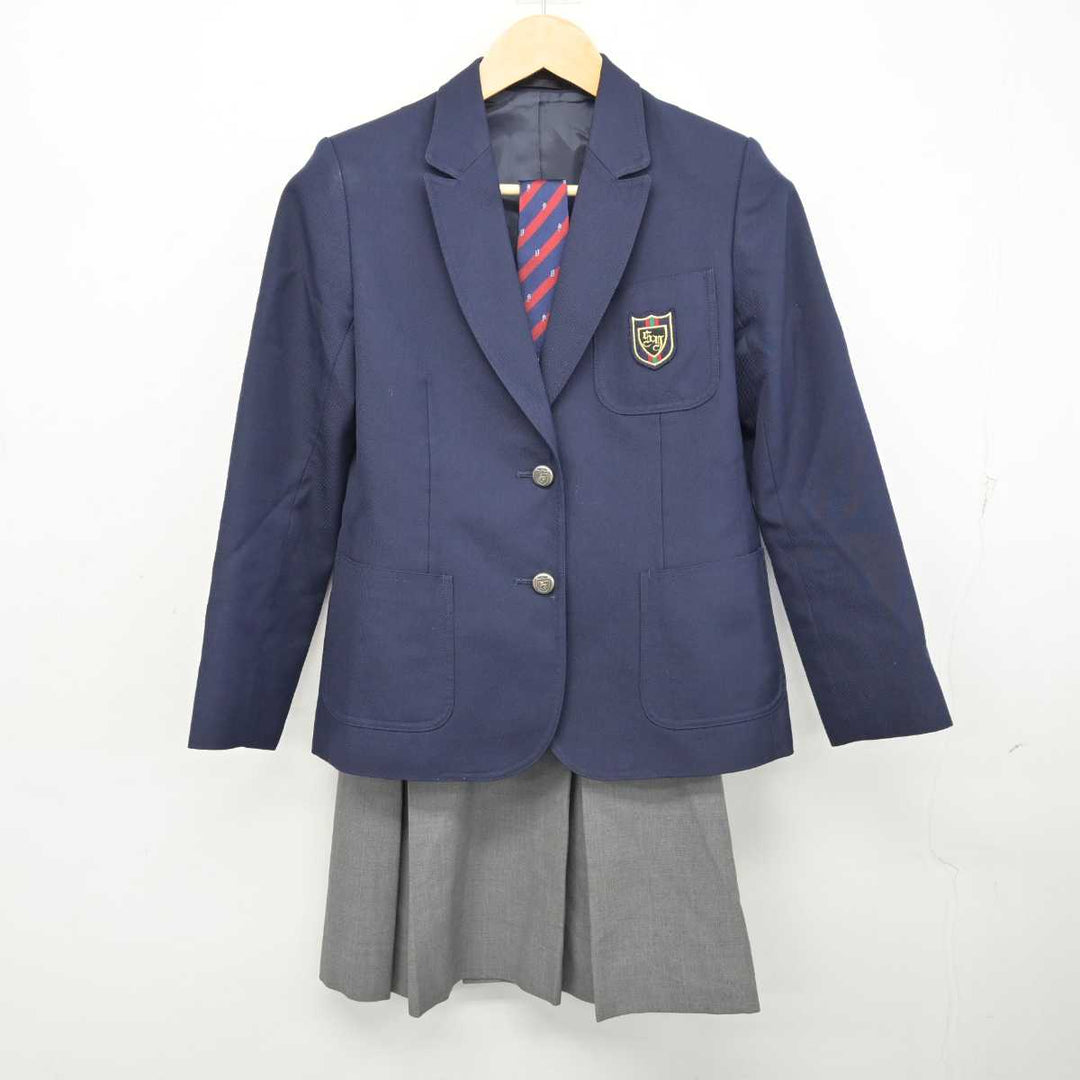 【中古】神奈川県 明徳学園相洋高等学校 女子制服 3点 (ブレザー・スカート) sf075491