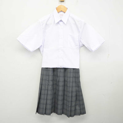 【中古】大阪府 同志社香里中学校 女子制服 2点 (シャツ・スカート) sf075496