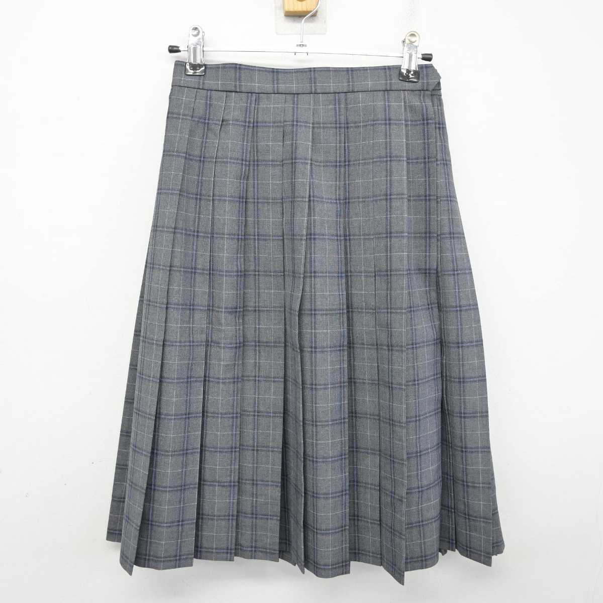 【中古】大阪府 同志社香里中学校 女子制服 2点 (シャツ・スカート) sf075496