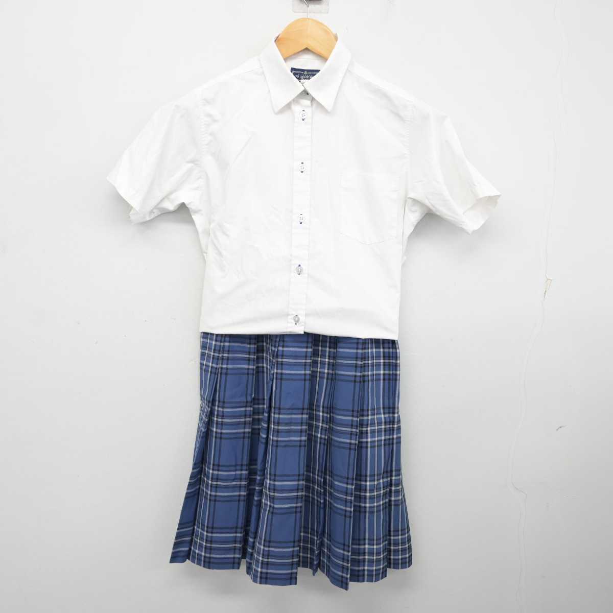 【中古】福岡県 博多学園博多高等学校 女子制服 2点 (シャツ・スカート) sf075522