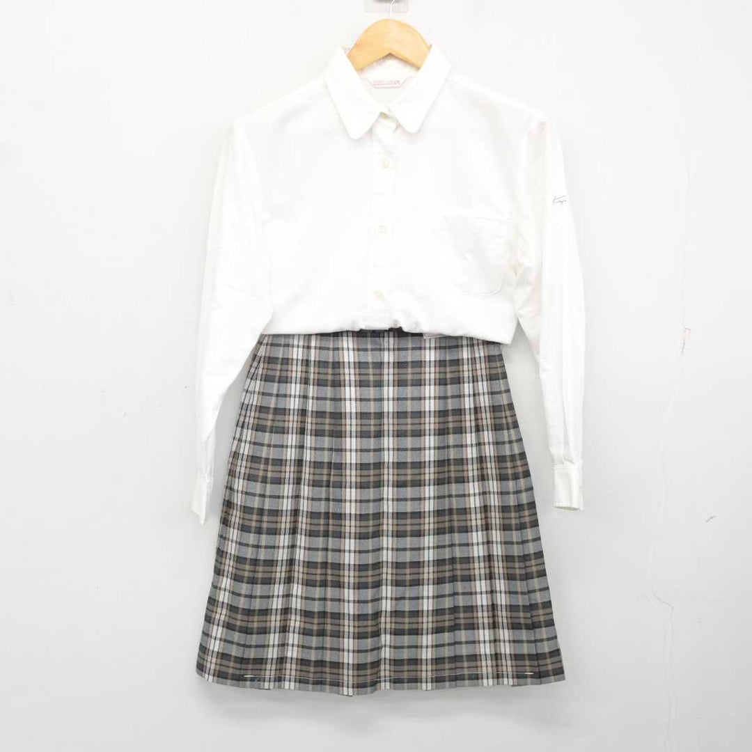 【中古】東京都 錦城高等学校 女子制服 3点 (ニット・シャツ・スカート) sf075534