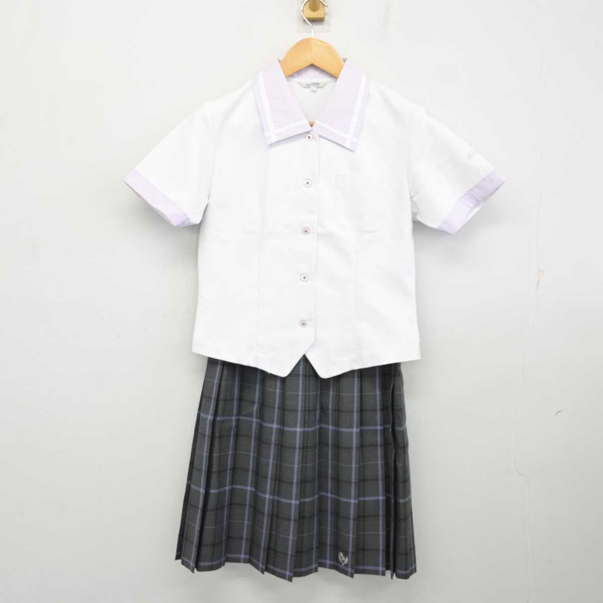 【中古】京都府 京都翔英高等学校 女子制服 2点 (シャツ・スカート) sf075555