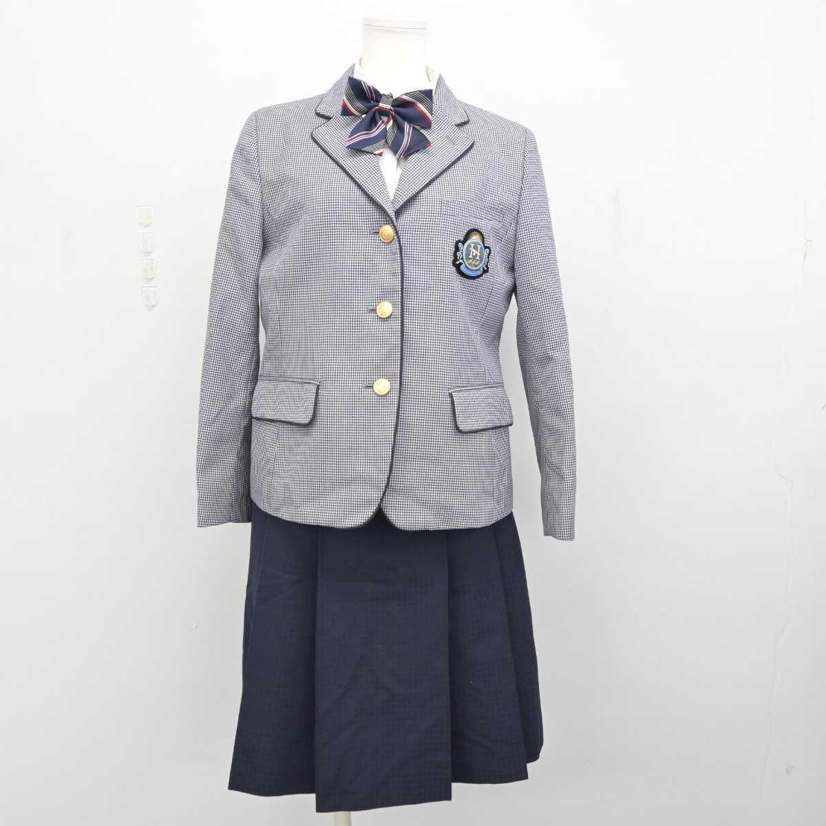 【中古】福岡県 博多学園 博多高等学校 女子制服 4点 (ブレザー・シャツ・スカート) sf075580