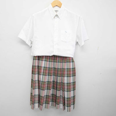 【中古】鹿児島県 神村学園高等部 女子制服 2点 (シャツ・スカート) sf075583