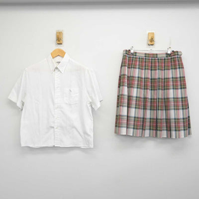 【中古】鹿児島県 神村学園高等部 女子制服 2点 (シャツ・スカート) sf075583