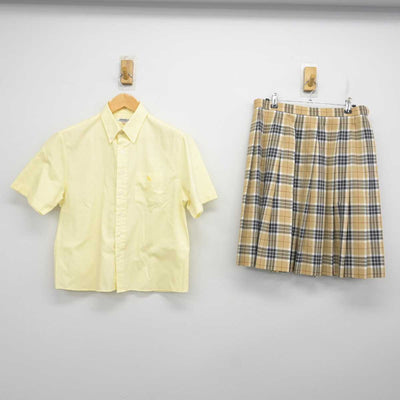 【中古】鹿児島県 神村学園高等部 女子制服 2点 (シャツ・スカート) sf075584