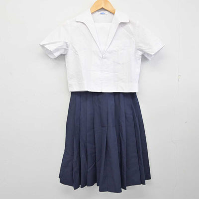 【中古】熊本県 西原中学校 女子制服 2点 (シャツ・スカート) sf075608