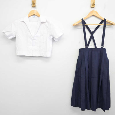 【中古】熊本県 西原中学校 女子制服 2点 (シャツ・スカート) sf075608