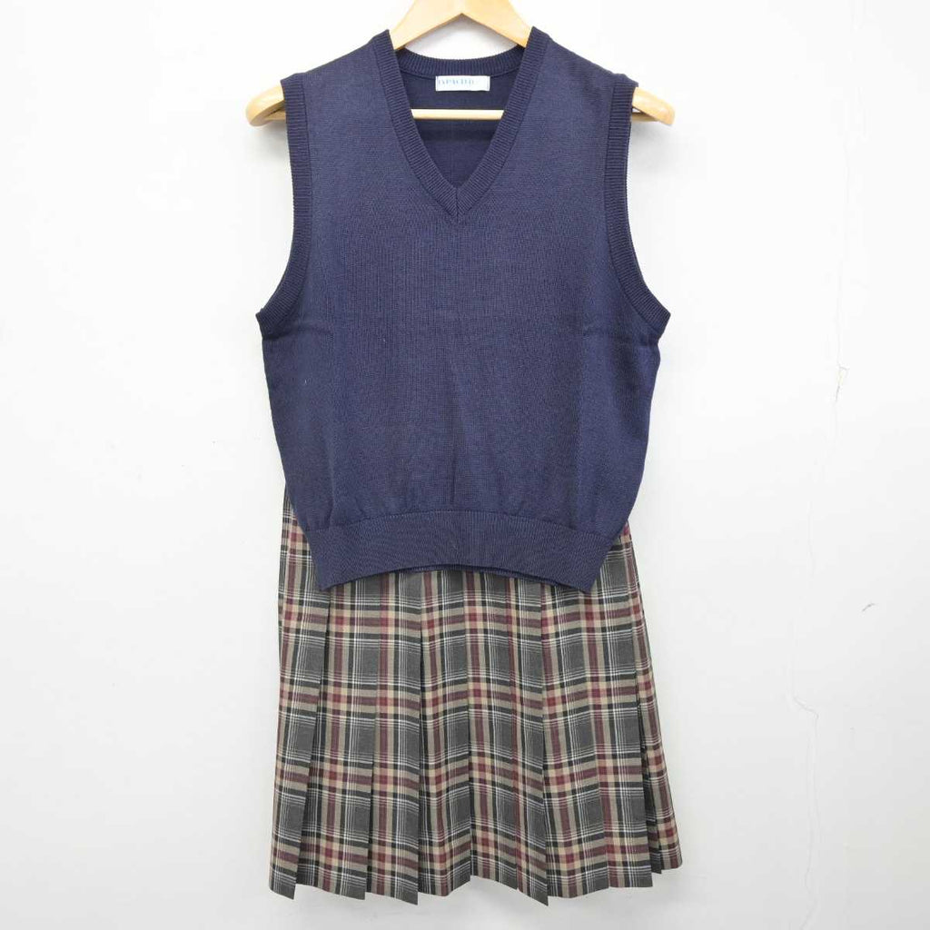 中古】東京都 清瀬第二中学校 女子制服 2点 (ニットベスト・スカート) sf075610 | 中古制服通販パレイド