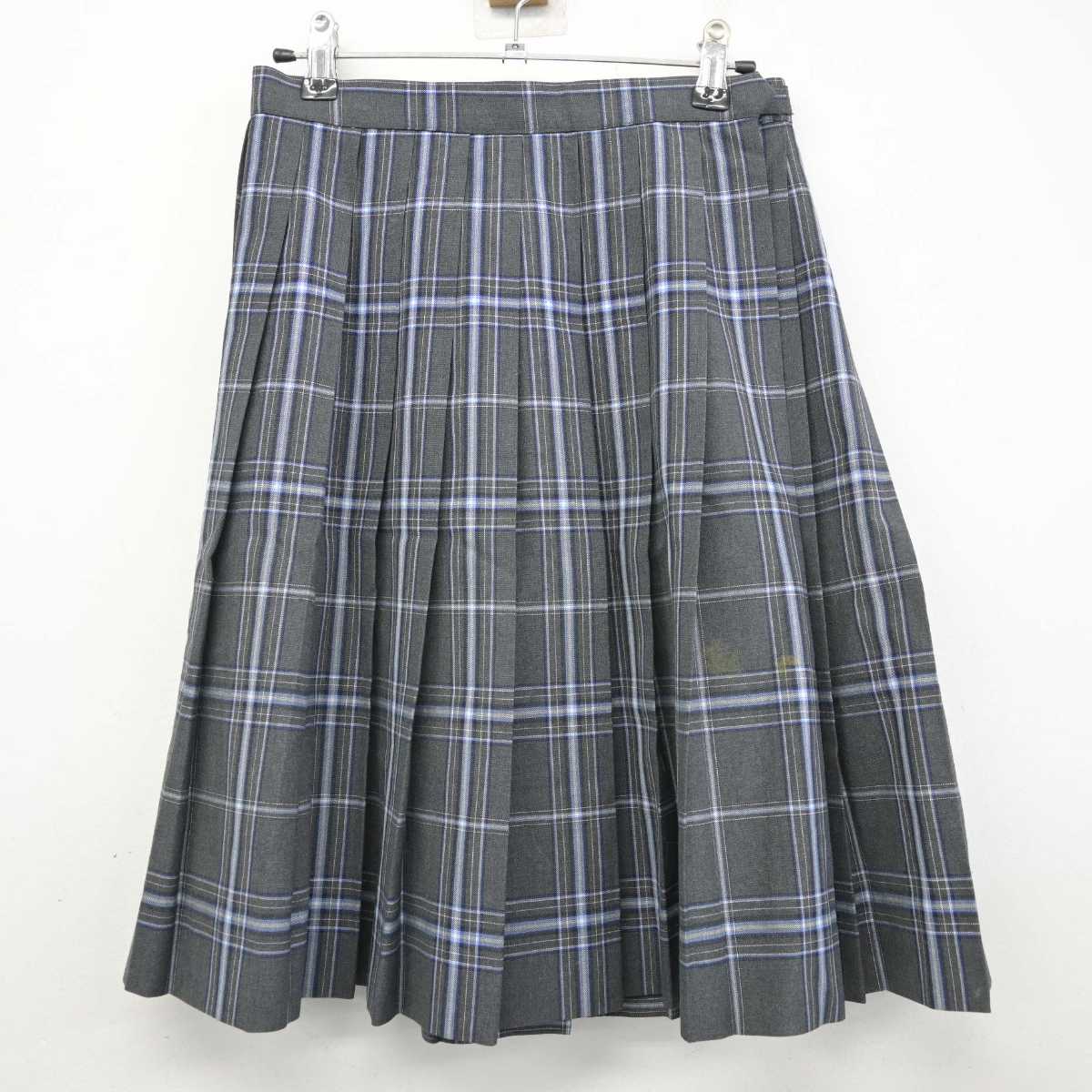 【中古】東京都 文華女子高等学校 女子制服 3点 (ニットベスト・シャツ・スカート) sf075612