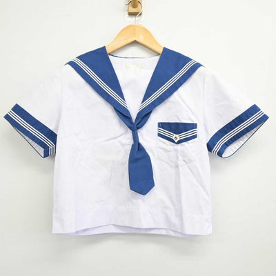 【中古】大阪府 都島中学校 女子制服 5点 (セーラー服・スカート) sf075629