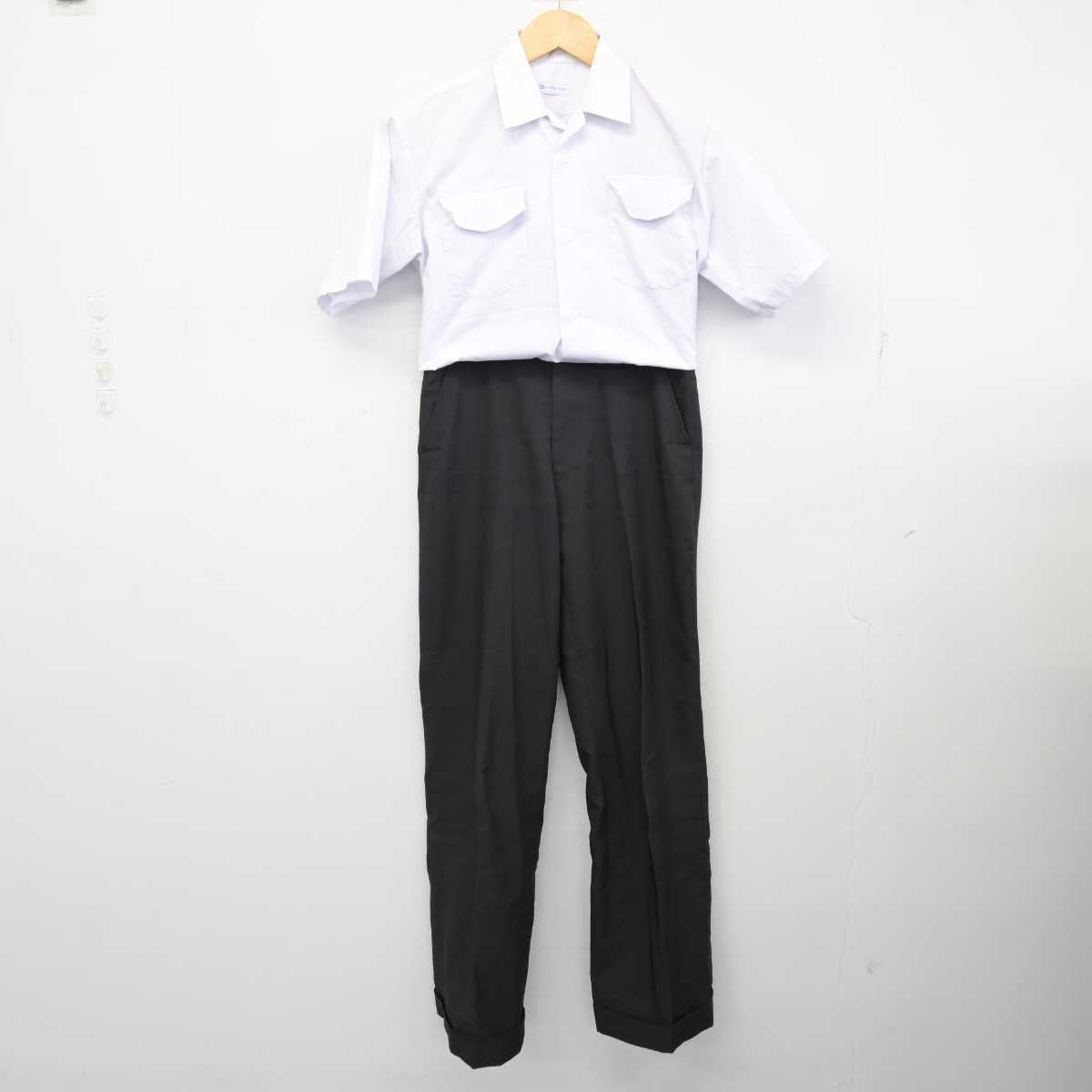 【中古】大阪府 都島中学校 男子制服 2点 (シャツ・ズボン) sf075632