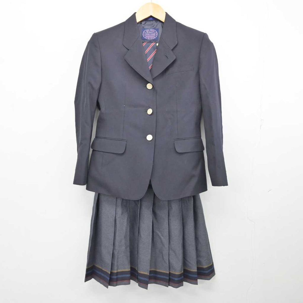 【中古】北海道 釧路市立青陵中学校 女子制服 3点 (ブレザー・スカート) sf075674