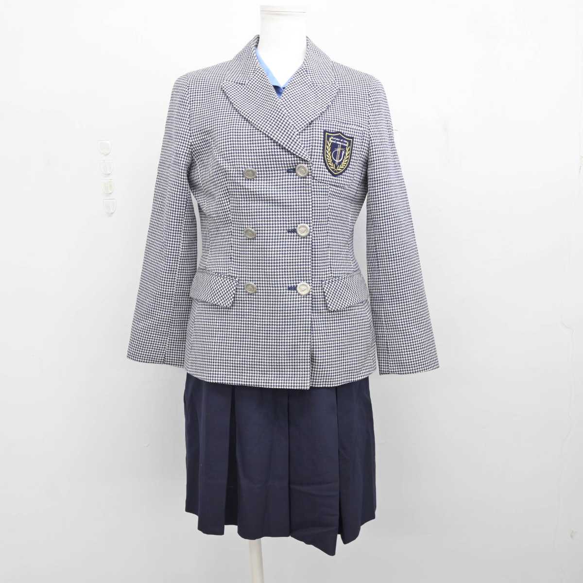 【中古】長崎県 聖和女子学院中学校・高等学校 女子制服 5点 (ブレザー・ニット・ジャンパースカート・シャツ) sf075676