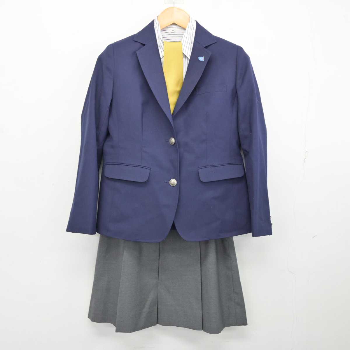 【中古】東京都 国際基督教大学高等学校 女子制服 5点 (ブレザー・シャツ・スカート) sf075681