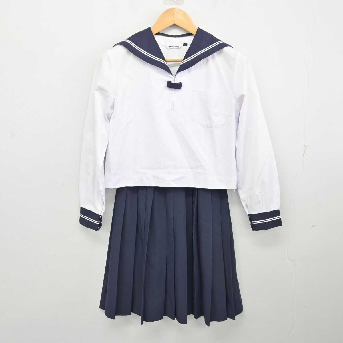 【中古】広島県 松永高等学校 女子制服 3点 (セーラー服・スカート) sf075744