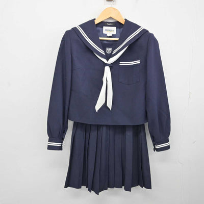 【中古】広島県 栗原中学校 女子制服 3点 (セーラー服・スカート) sf075746