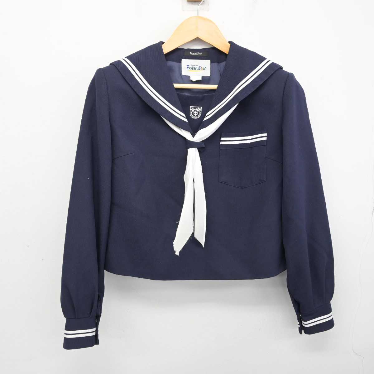 【中古】広島県 栗原中学校 女子制服 3点 (セーラー服・スカート) sf075746