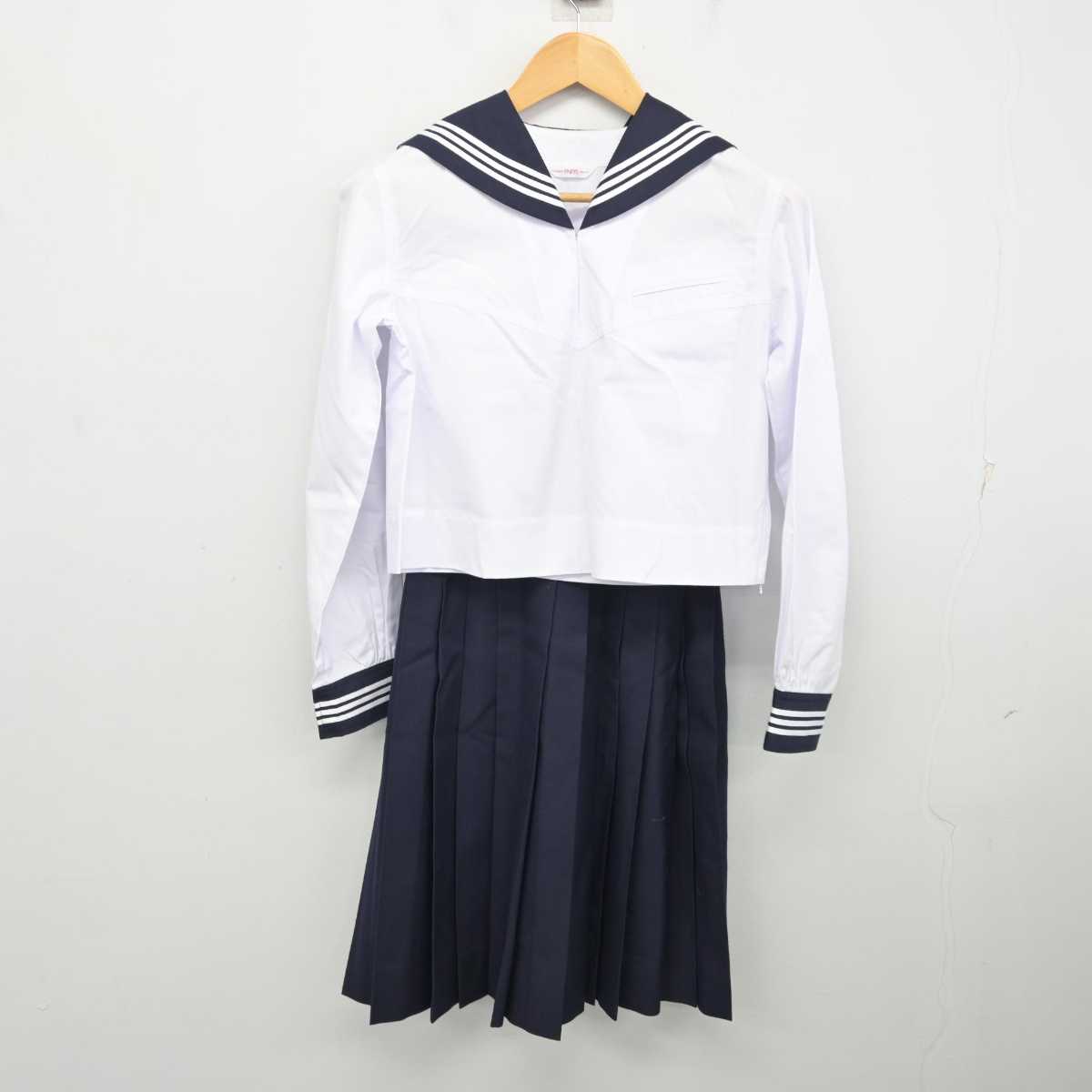 【中古】東京都 大妻中学高等学校 女子制服 4点 (セーラー服・セーラー服・スカート) sf075772