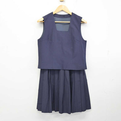 【中古】神奈川県 川中島中学校 女子制服 2点 (ベスト・スカート) sf075786