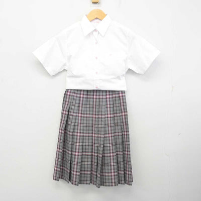 【中古】埼玉県 大妻嵐山高等学校 女子制服 3点 (ニットベスト・シャツ・スカート) sf075810