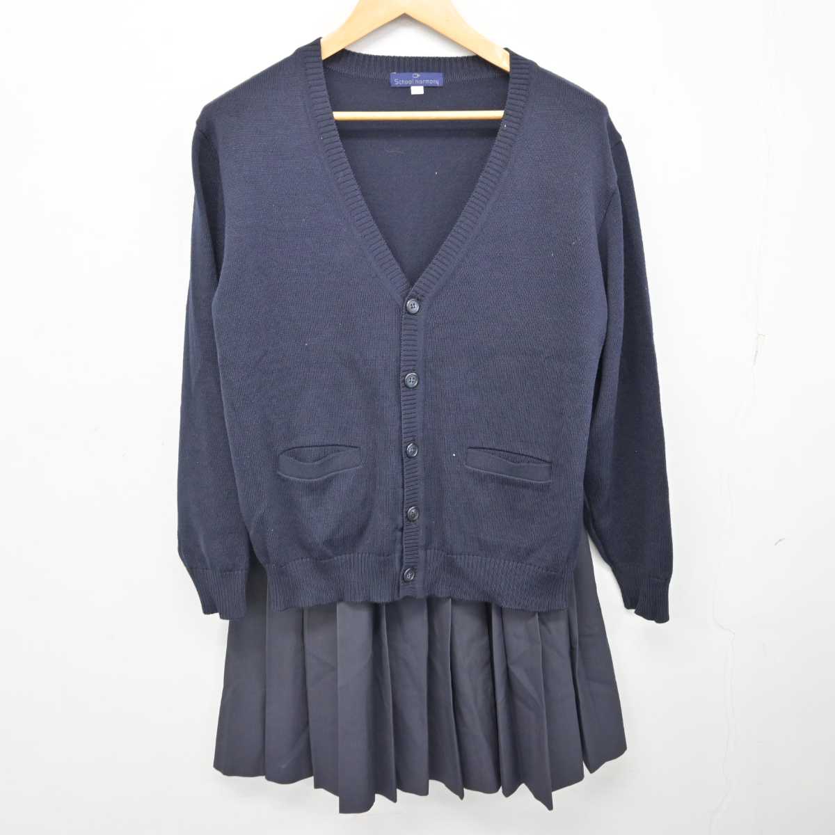 【中古】兵庫県 大社中学校 女子制服 2点 (ニット・スカート) sf075830