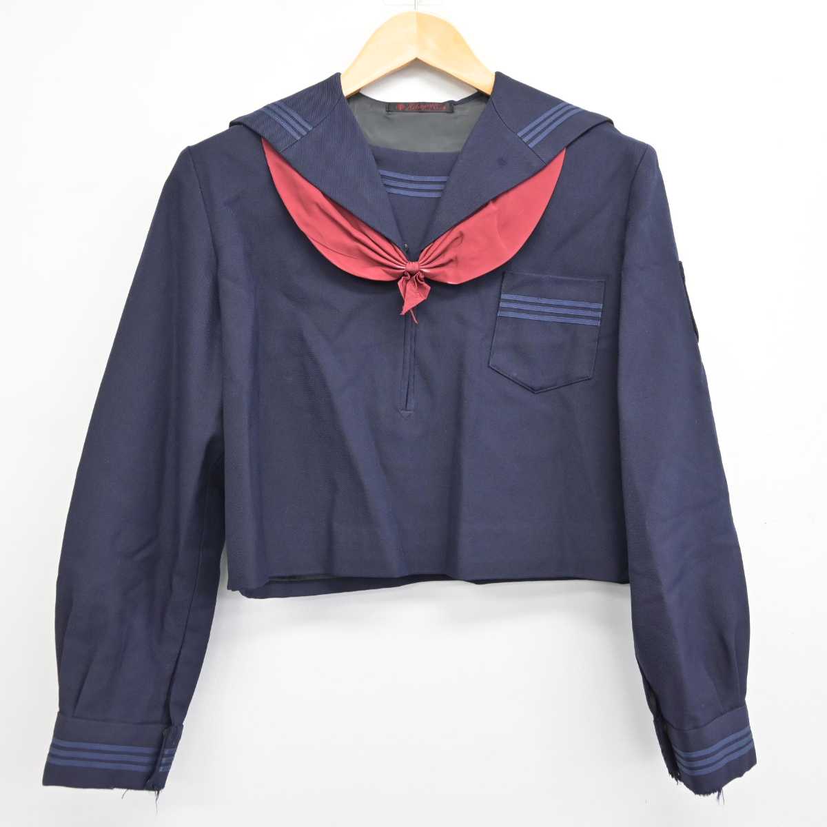 【中古】山梨県 山梨英和高等学校 女子制服 3点 (セーラー服・スカート) sf075865