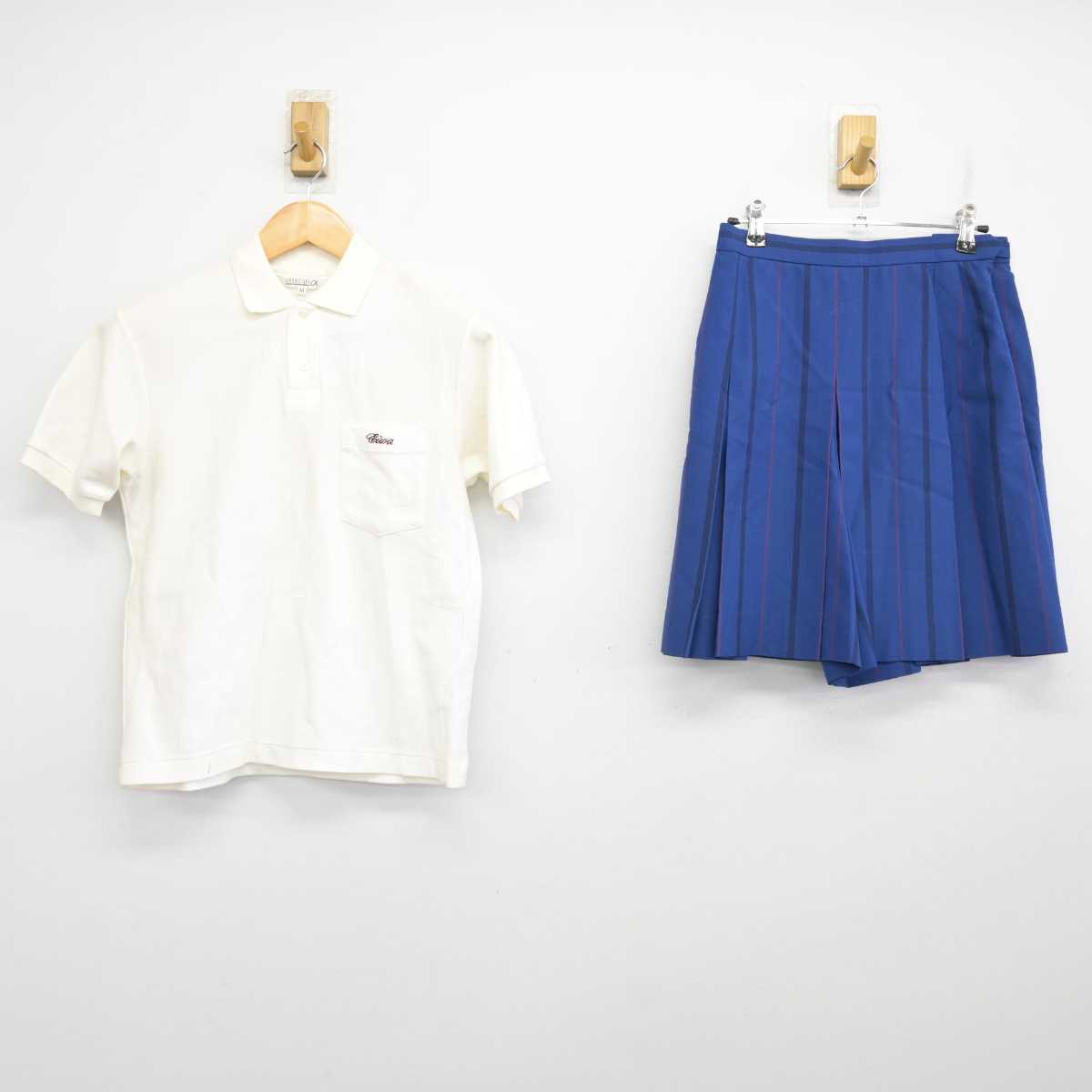 【中古】山梨県 山梨英和高等学校 女子制服 2点 (シャツ・スカート) sf075868