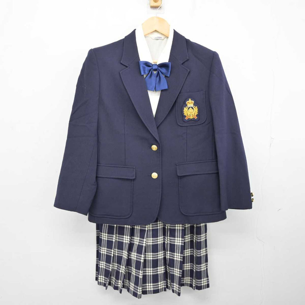 【中古】千葉県 流通経済大学付属柏高等学校 女子制服 4点 (ブレザー・シャツ・スカート) sf075900