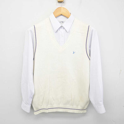 【中古】埼玉県 山村学園高等学校 女子制服 2点 (ニットベスト・シャツ) sf075915