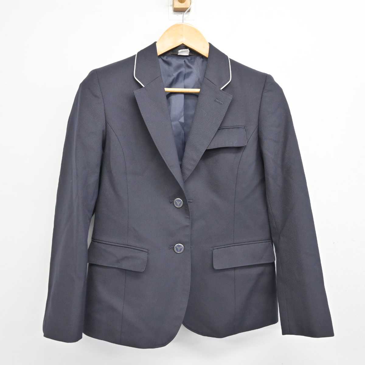 【中古】福岡県 福岡市内中学標準服 女子制服 5点 (ブレザー・スカート) sf075934