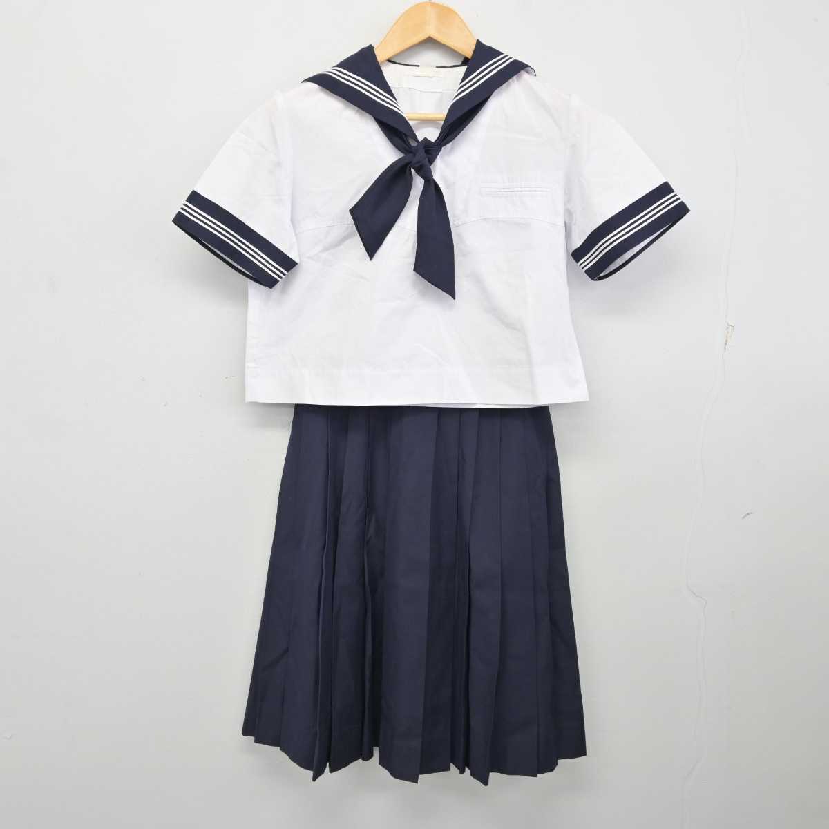 【中古】東京都 豊島岡女子学園高等学校 女子制服 4点 (セーラー服・スカート) sf075964