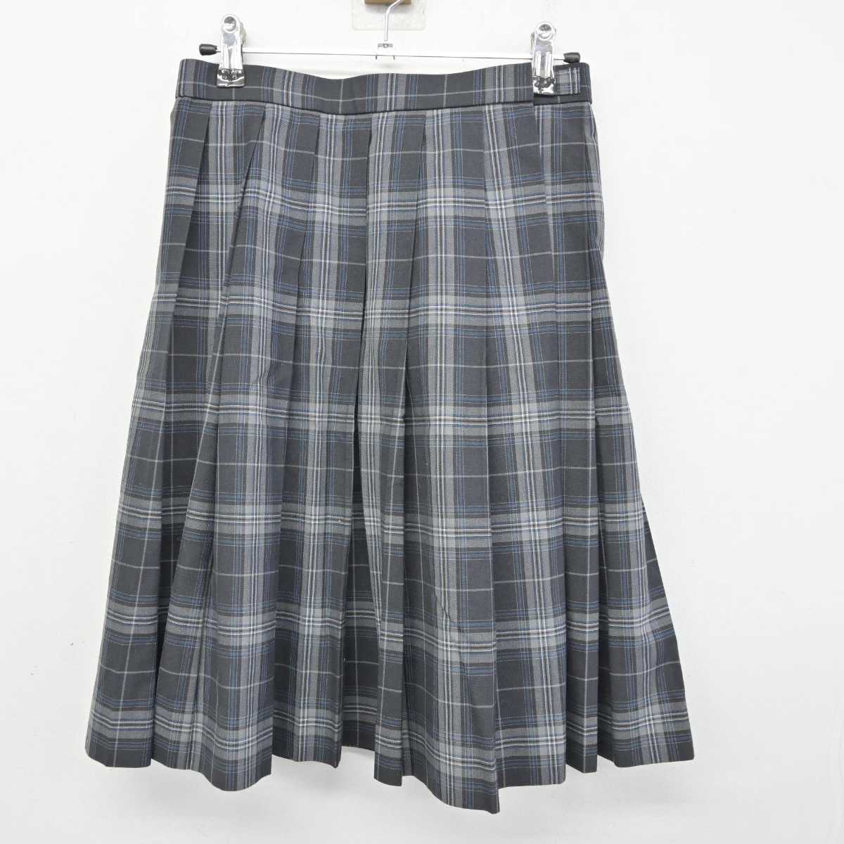 【中古】千葉県 銚子市立銚子高等学校 女子制服 2点 (ニットベスト・スカート) sf076002