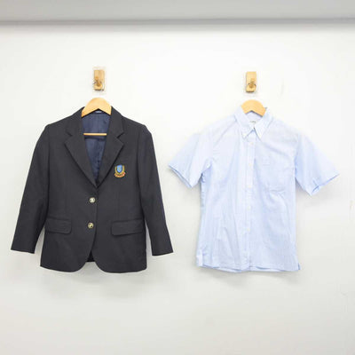 【中古】青森県 横内中学校 女子制服 3点 (ブレザー・シャツ) sf076011