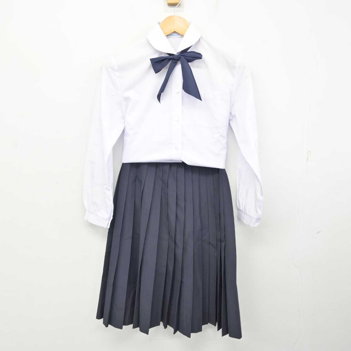 【中古】愛知県 椙山女学園中学校・高等学校 女子制服 3点 (シャツ・スカート) sf076022