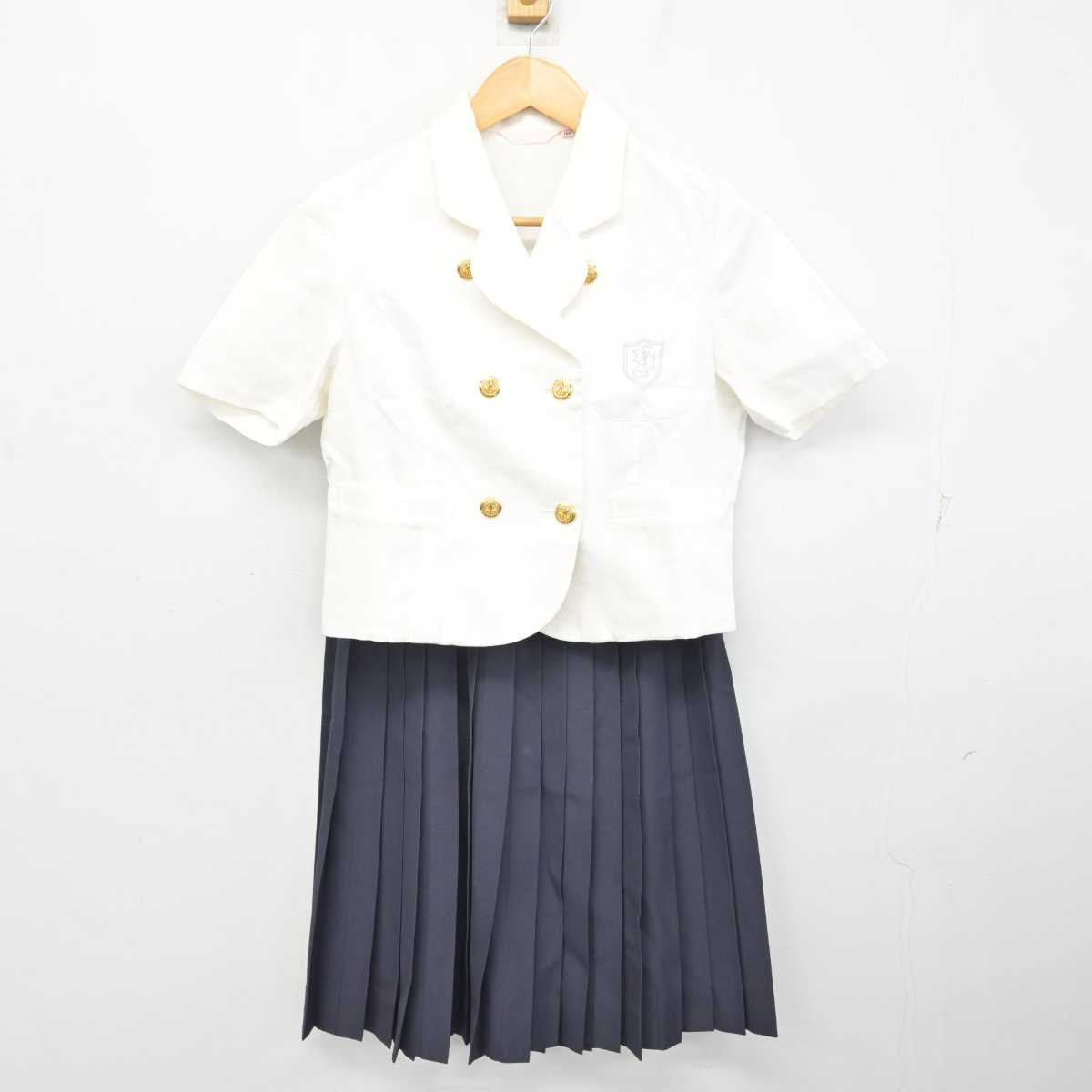 【中古】愛知県 椙山女学園中学校・高等学校 女子制服 2点 (シャツ・スカート) sf076023