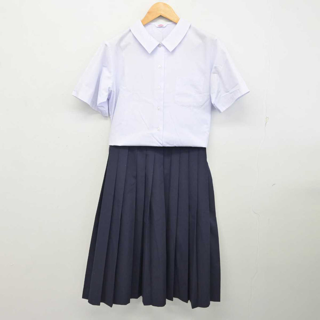 【中古】新潟県 新潟大学教育学部附属長岡中学校 女子制服 2点 (シャツ・スカート) sf076054