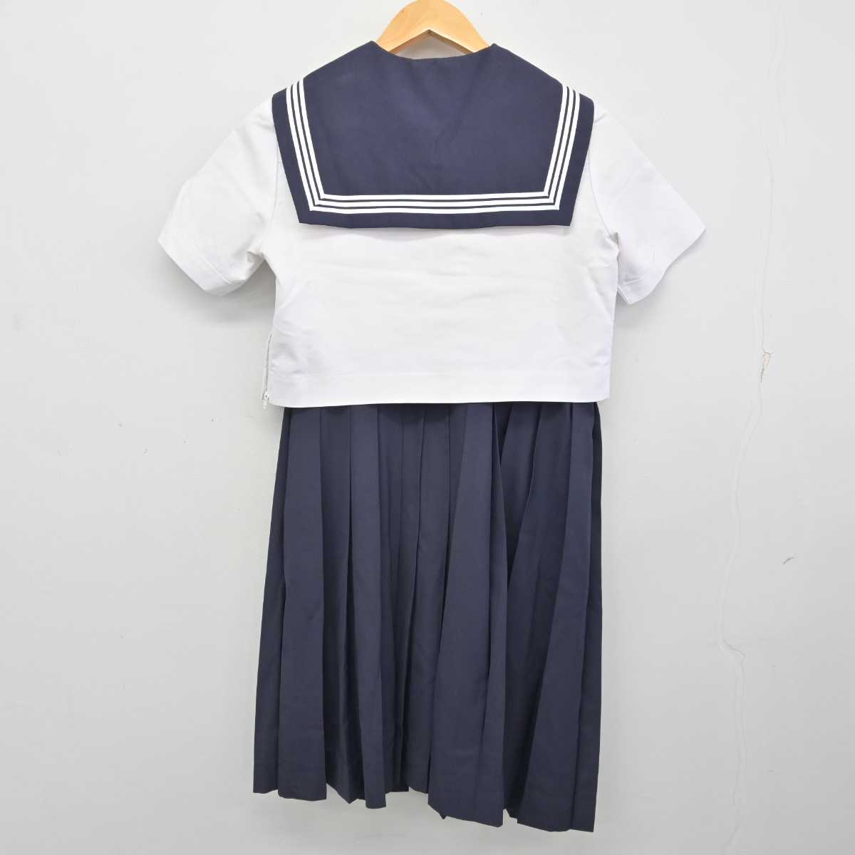 【中古】福岡県 精華女子高等学校 女子制服 4点 (セーラー服・ニット・ジャンパースカート) sf076082