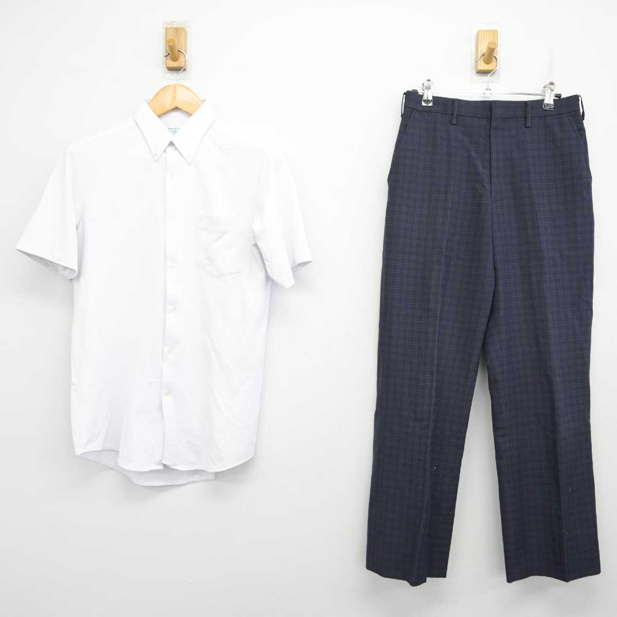 【中古】福岡県 福岡市内中学標準服 男子制服 2点 (シャツ・ズボン) sf076086