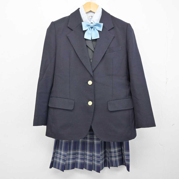 【中古】愛媛県 今治東中等教育学校 女子制服 5点 (ブレザー・ベスト・シャツ・スカート) sf076089