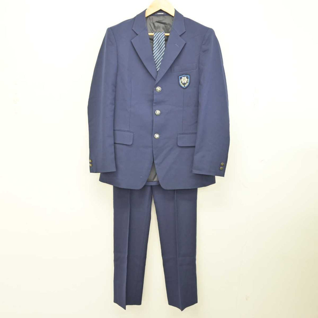 【中古】福島県 福島西高等学校 男子制服 3点 (ブレザー・ズボン) sf076120