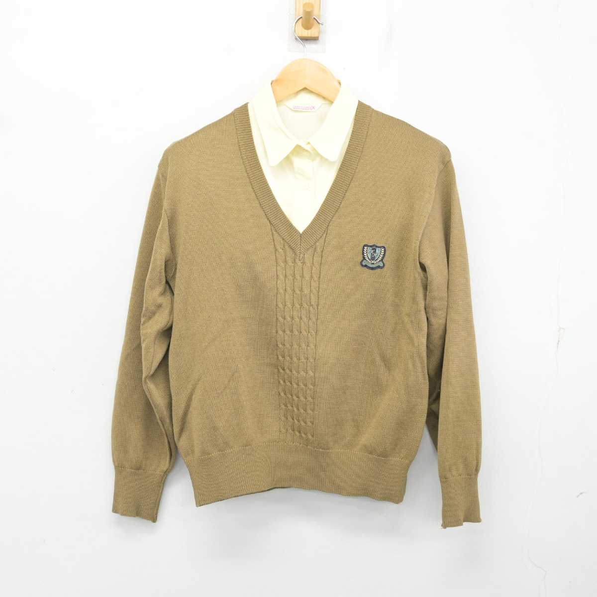 【中古】東京都 錦城高等学校 女子制服 2点 (ニット・シャツ) sf076148