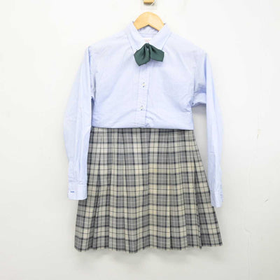 【中古】東京都 錦城高等学校 女子制服 4点 (ニットベスト・シャツ・スカート) sf076149