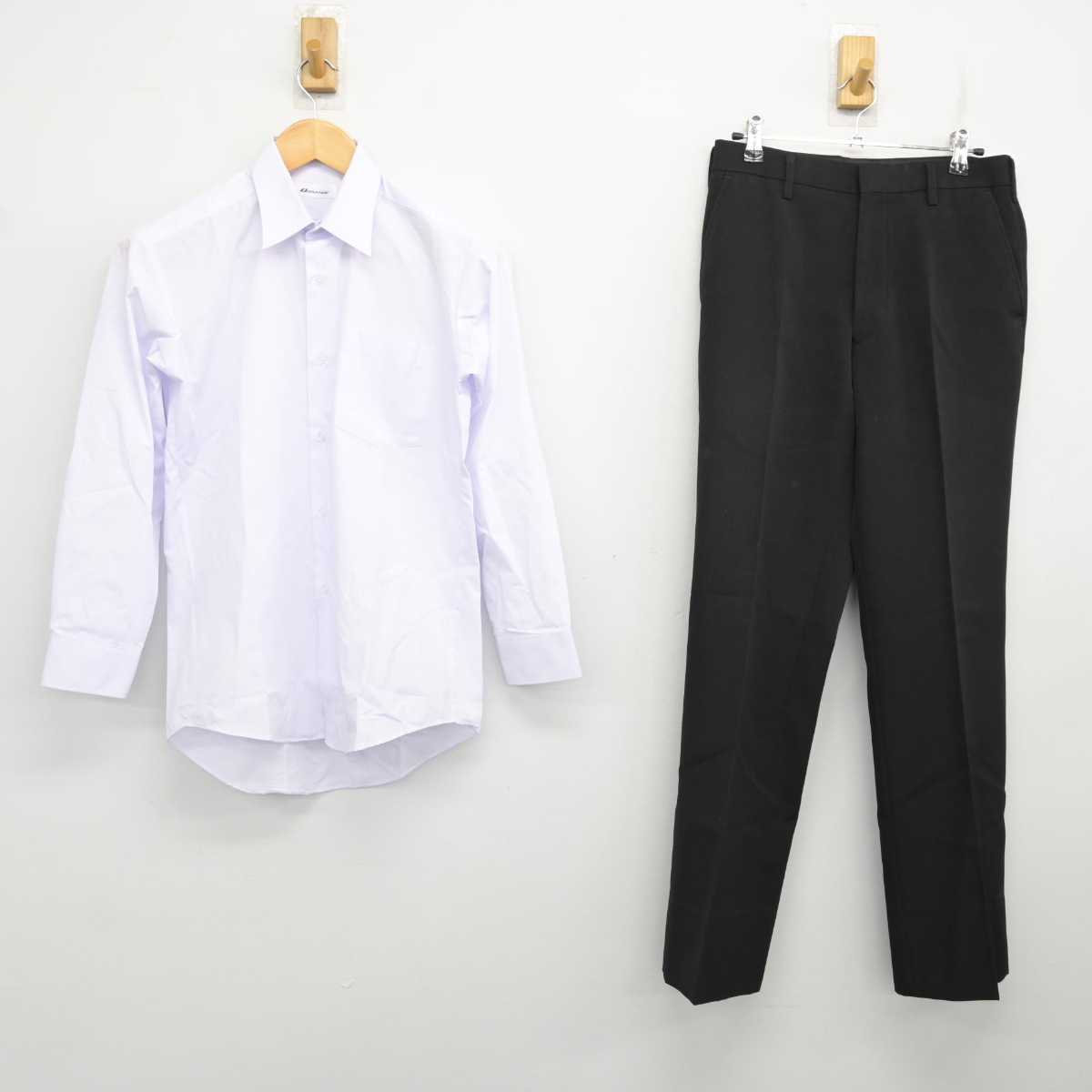 【中古】山形県 沖郷中学校 男子制服 2点 (シャツ・ズボン) sf076174