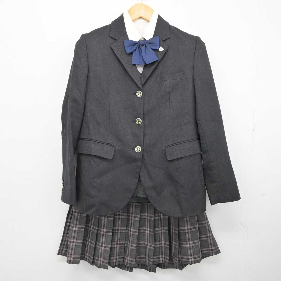 【中古】東京都 三鷹市立第三中学校 女子制服 6点 (ブレザー・ニット・シャツ・スカート) sf076230