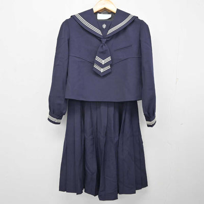 【中古】神奈川県 函嶺白百合学園高等学校 女子制服 3点 (セーラー服・スカート) sf076235