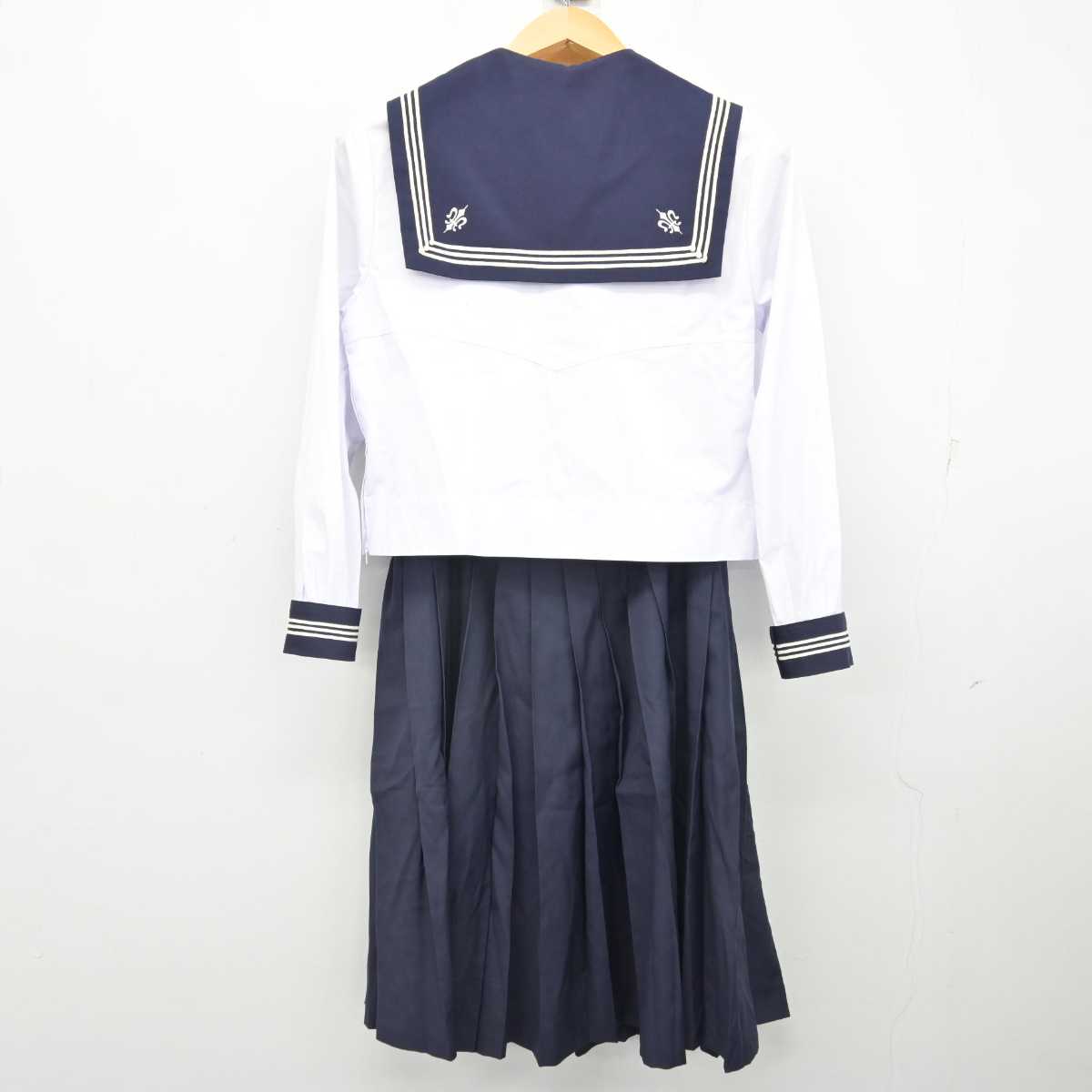 【中古】神奈川県 函嶺白百合学園高等学校 女子制服 4点 (ニット・セーラー服・スカート) sf076236