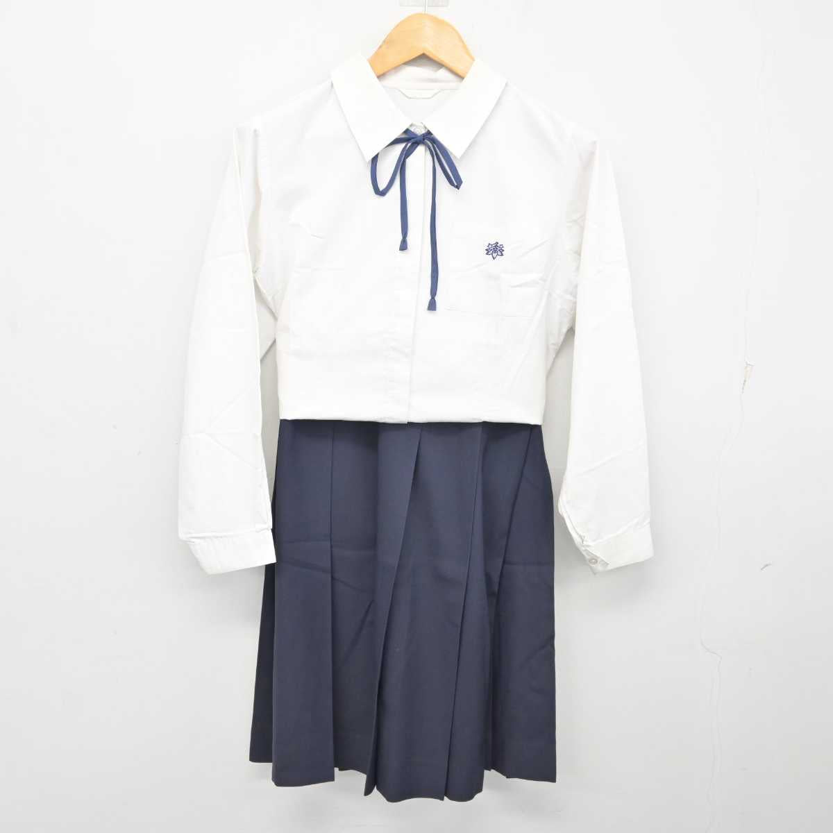 【中古】福岡県 久留米高等学校 女子制服 5点 (ブレザー・シャツ・スカート) sf076260